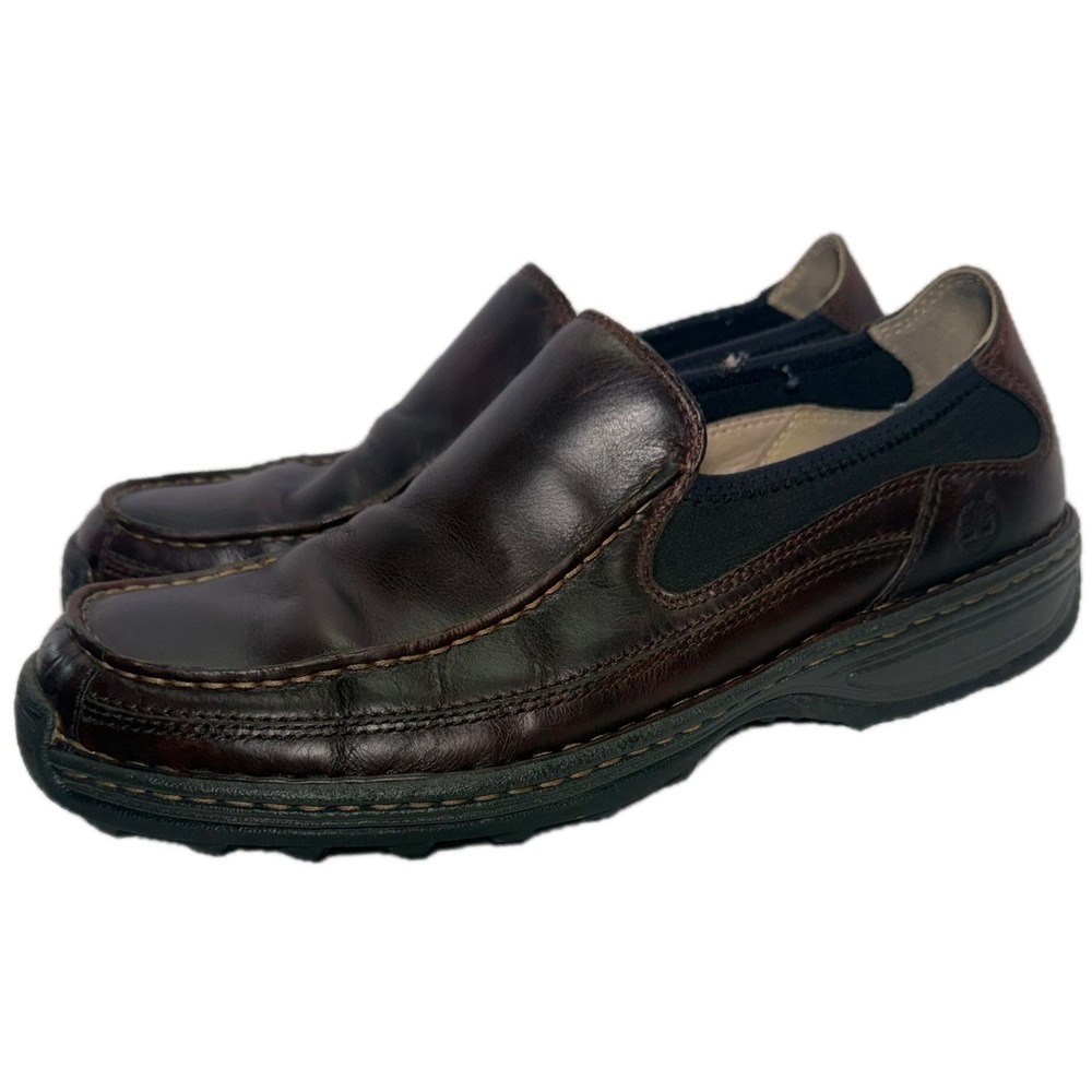 Timberland Loafers Mens 11.5M Brown Leather Smart Comfort Slip On 79072